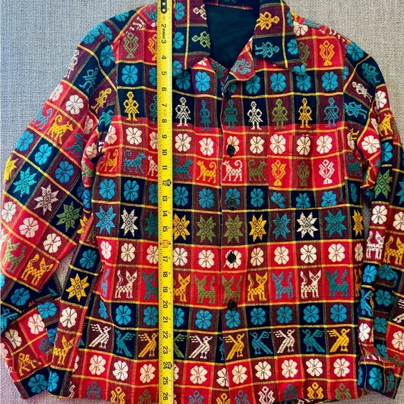 Colorful Patterned Unisex Button up Shirt - Picture 3 of 4